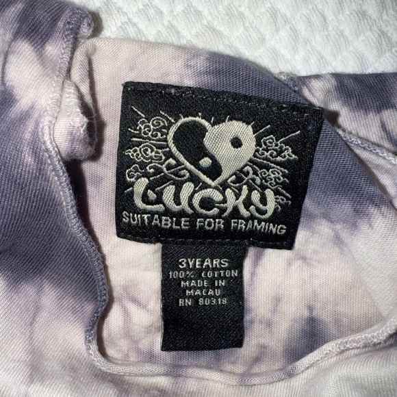 Lucky Brand Black and White Short Sleeve Tee with Graphic Design - Picture 2 of 2